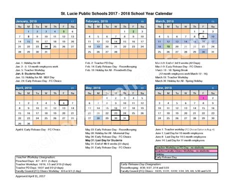 Port St Lucie Schools Calendar