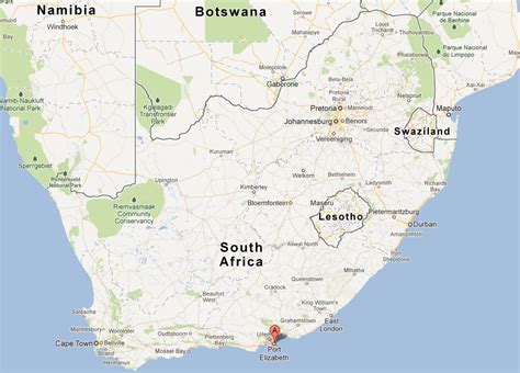 port elizabeth south africa map