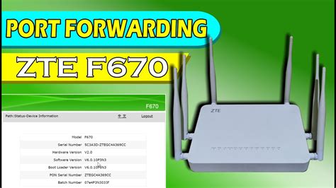 port forwarding zte f670