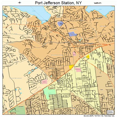port jefferson station map