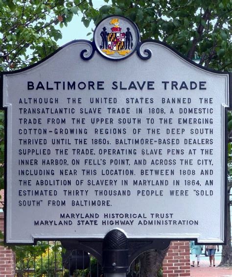 port of baltimore slave trade history