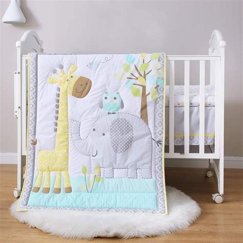 Portable Crib Bedding Set Neutral