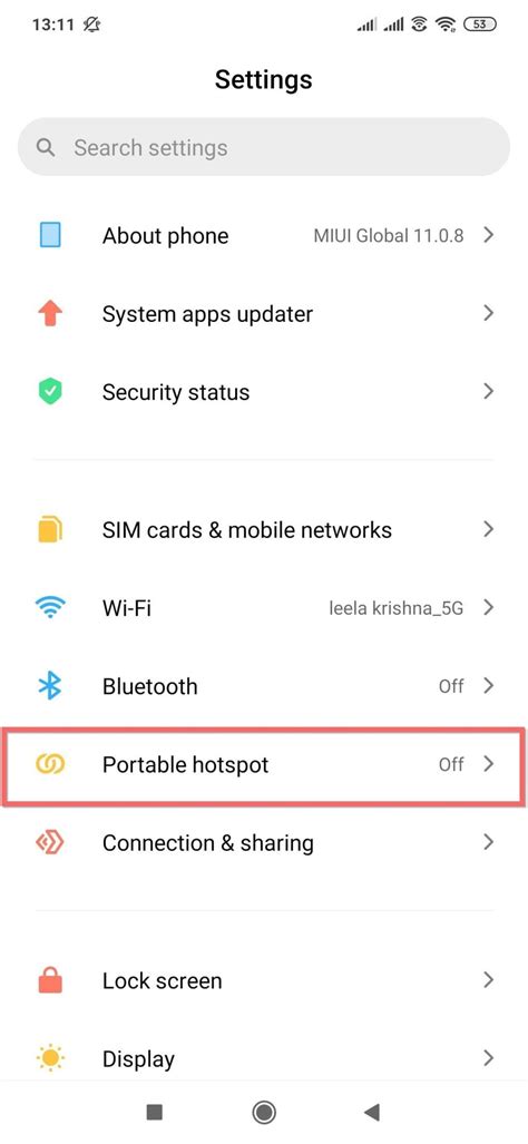Portable Hotspot Error Redmi