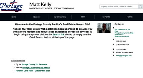 portage county auditor's website