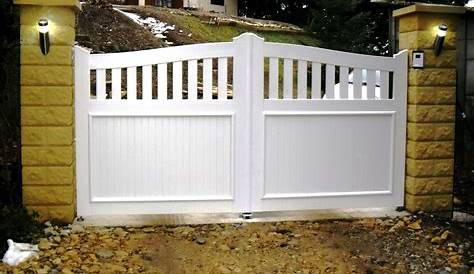 Portail PVC blanc, 2 vantaux Outdoor decor, Gate, Home decor