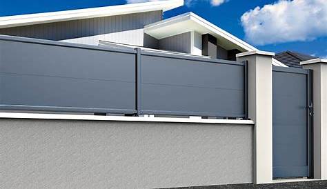 Portail de clôture en aluminium pour cette maison moderne