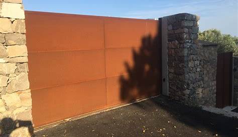 Portail Fer Rouille Et Portillon En Rouillé Dans L'Hérault à Sète