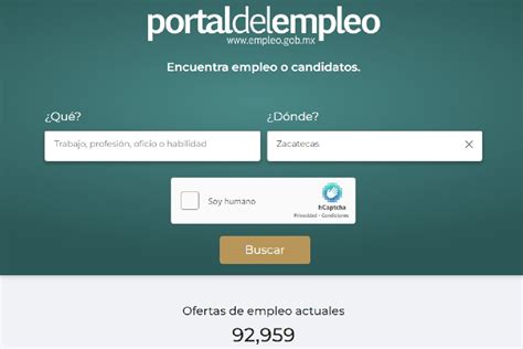 portal del empleo zacatecas hoy