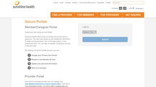 portal for members login sunshine health
