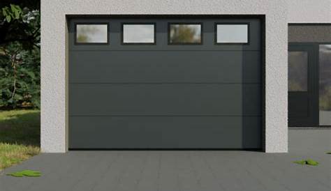 Porte de garage sectionnelle hormann avec hublot bois