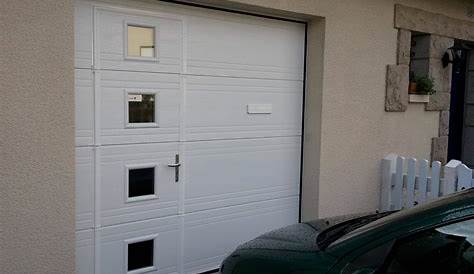 Porte de garage sectionnelle vitree avec portillon La