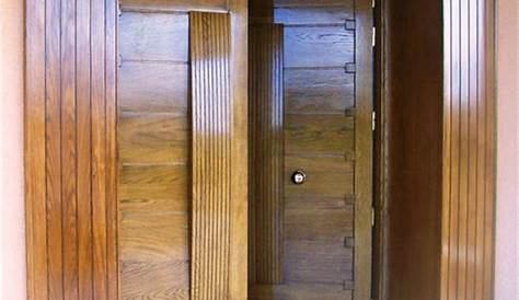 Portes d'entrée de villa moderne en bois noble Chêne