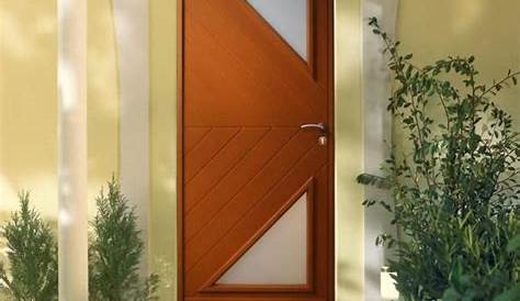 Porte d'entrée vitrée classique en bois, gamme Rustik