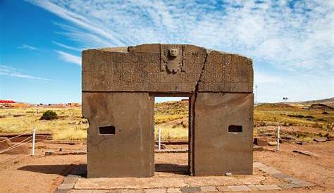Porte Du Soleil Bolivie Dans Tiwanaku (Tiahuanaco) En