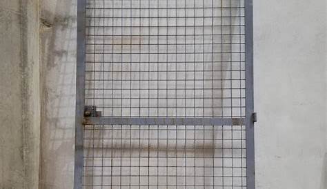 porte portail de clôture en grillage galvanisée 85,5 x 175