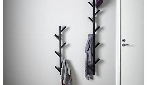 TJUSIG black, Hanger, 78 cm IKEA Coat rack wall, Wall