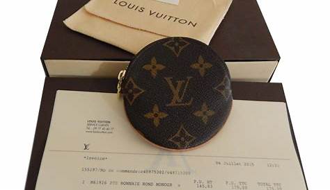 Porte Piece Louis Vuitton feuilles Pièce Zippée LV Autre Marron