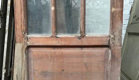 Ancienne porte vitrée en bois Matériaux Autenthiques