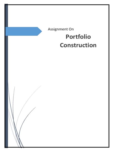 portfolio construction pdf