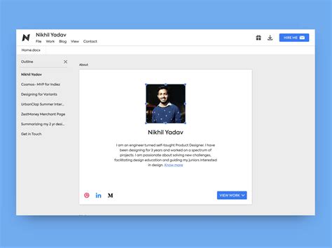 Portfolio Examples Google Docs
