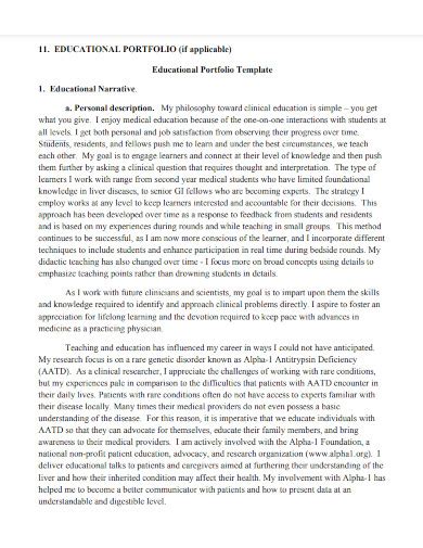portfolio introduction sample for students