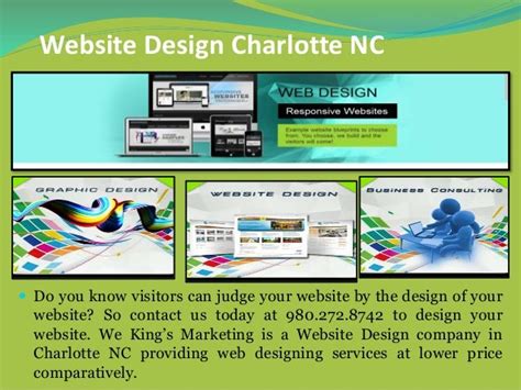 portfolio showcase of charlotte nc web design