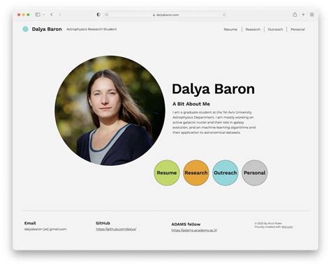 portfolio websites examples for students