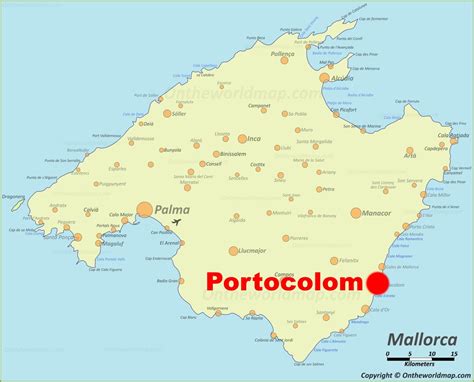 Detailed map of Portocolom