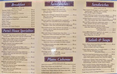 porto's burbank cake menu