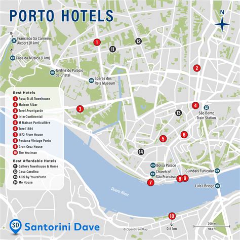 porto portugal hotels map