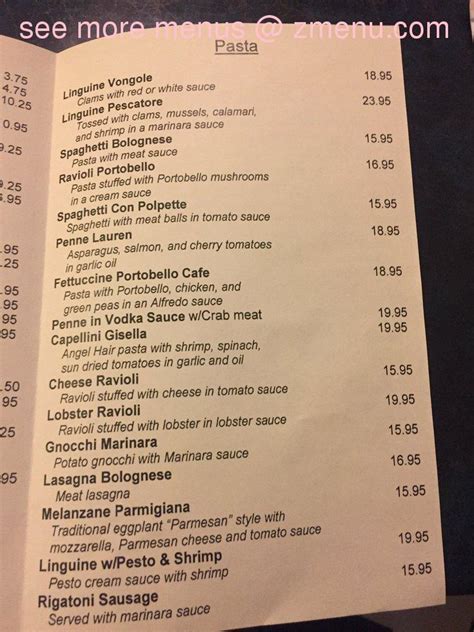 portobello restaurant eddystone pa menu