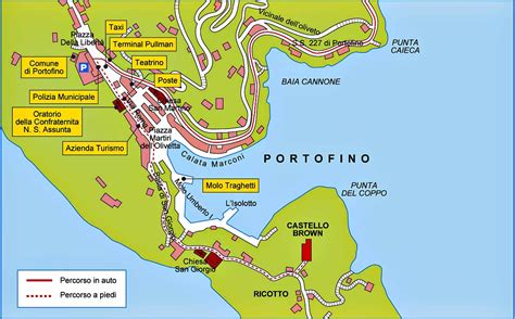 portofino italy map with hotels