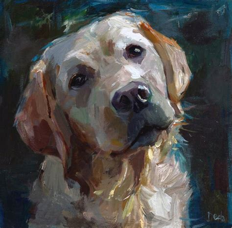 portrait painting of dog