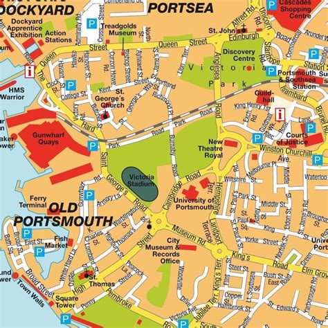 portsmouth harbour map uk