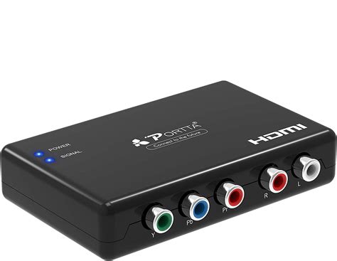 PORTTA Component RGB YPbPr to HDMI Video Audio Converter Adapter for