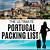 portugal packing list