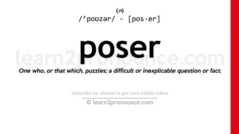 poser definition