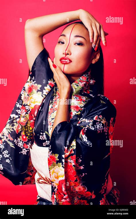 posing kimono
