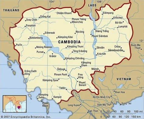 posisi negara kamboja dari indonesia