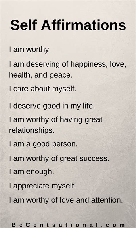 positive affirmations for self concept