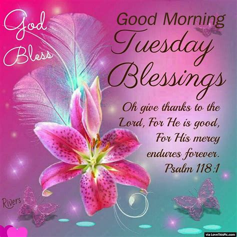 positive good morning tuesday blessings