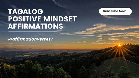 positive mindset in tagalog examples
