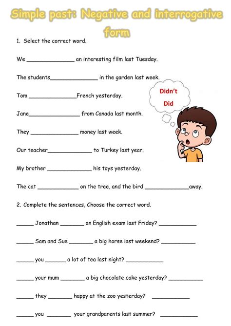 positive negative and interrogative sentences exercises pdf