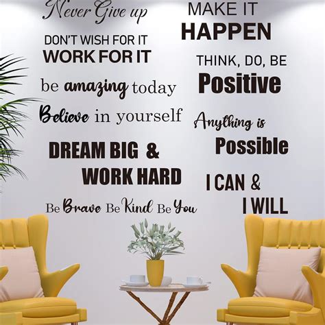 Positive Quotes Wall Decor