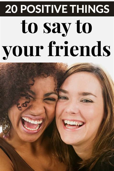 positive things to say to your best friend