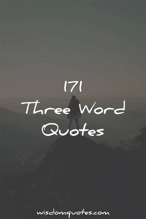 positive thoughts in three words