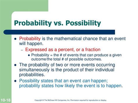 possibility and probability examples