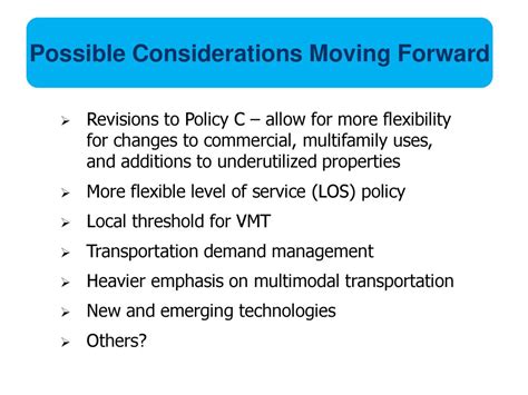 possible considerations