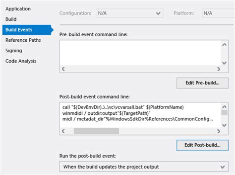 Post Build Event Delete File