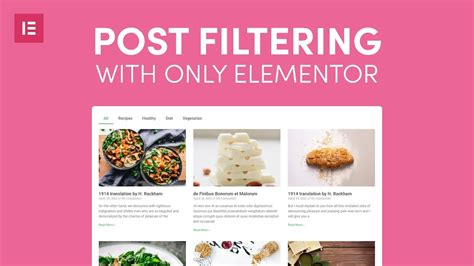 Post Filter Wordpress Elementor